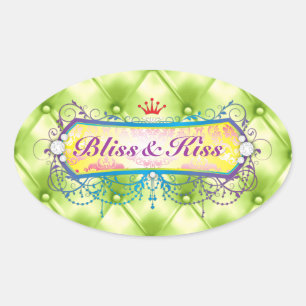 311 Tropical Bliss Lime Tuft Oval Sticker