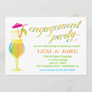 311 Tropical Engagement Party Invitation
