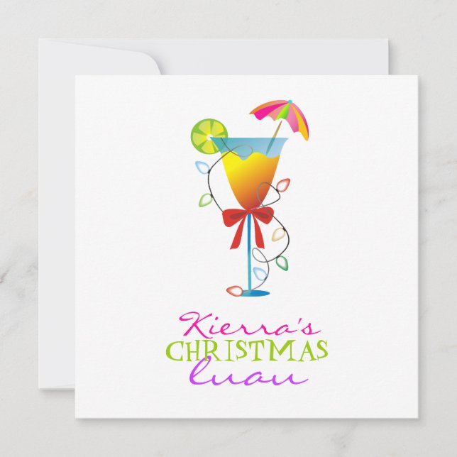 311-Tropical Paradise Christmas Luau Invitation (Front)