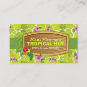 311-Tropical Tiki - Lime Green Business Card