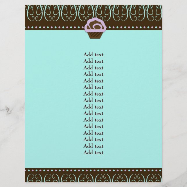 311 Turquoise & Purple Swirly Sweet Flyer (Front)