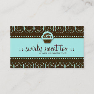 311-Turquoise Swirly Sweet Too Business Card