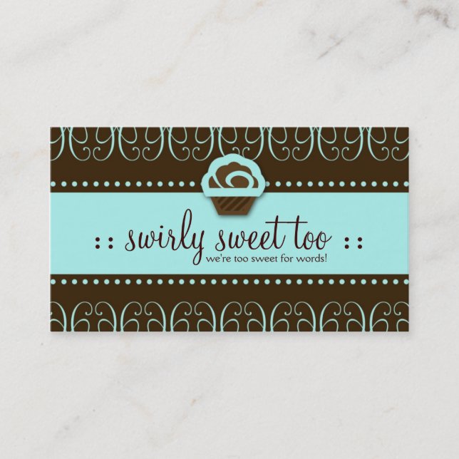 311 Turquoise Swirly Sweet Too Punch Card (Front)
