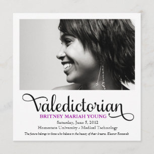 311 Valedictorian Inspirational Quote Graduation Announcement