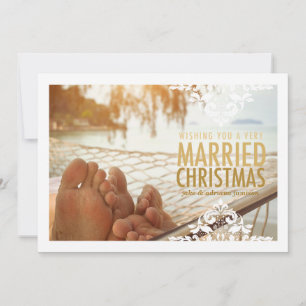 311 Very Married Christmas Tan Holiday Photo Card