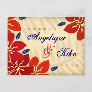 311-VINTAGE 2 TROPICAL STYLE INVITATION POSTCARD
