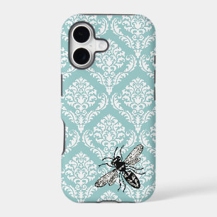 311 Vintage Blue Damask Bee Hornet iPhone Cover