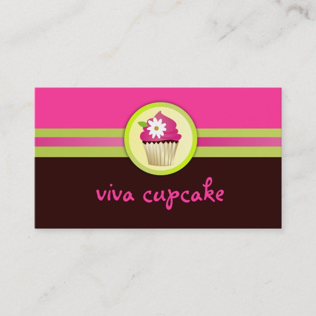 311 Viva Cupcake Chocolate Brown Business Card (Front)