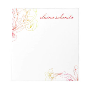 311 Vivid Foliage Flare White Notepad