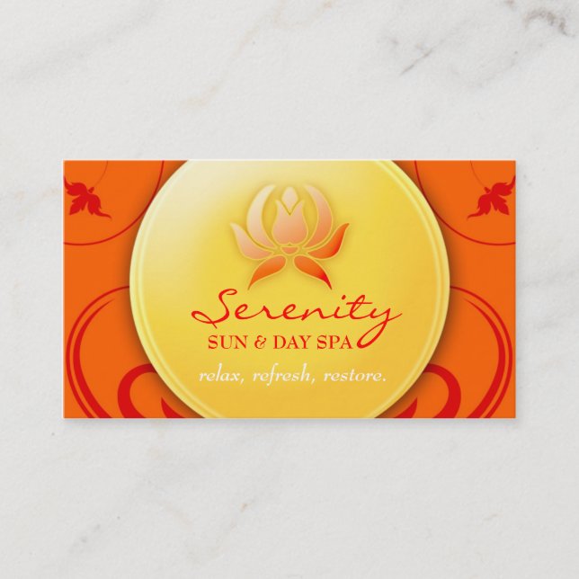 311 Warm Spa Delight Business Card (Front)