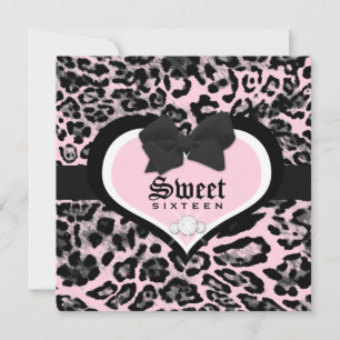 311 Wild at Heart Sweet Sixteen   Quinceanera Invitation