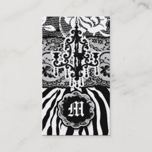 311  Wild Mix N' Match Grey Zebra Business Card