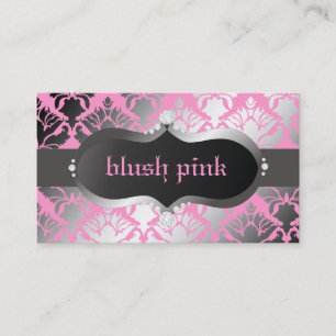 311 Zeopard Sign meets Damask Shimmer Pink Business Card