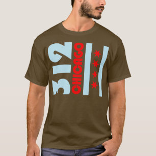 312 Chicago Flag Illinois Chi Town T-Shirt