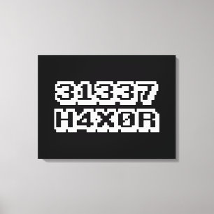 31337 H4X0R CANVAS PRINT