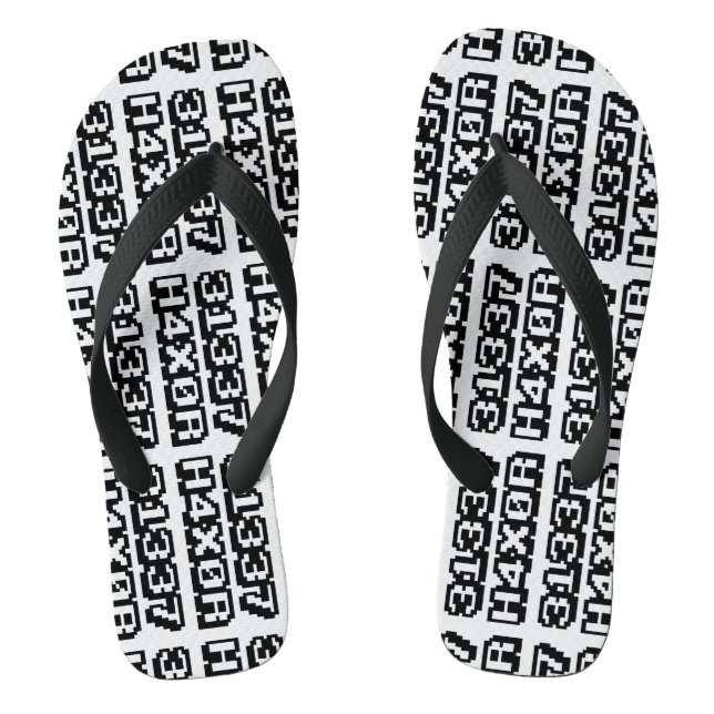 31337 H4X0R FLIP FLOPS (Footbed)