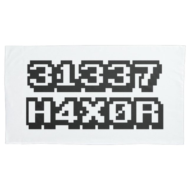 31337 H4X0R PILLOWCASE (Front-Left)