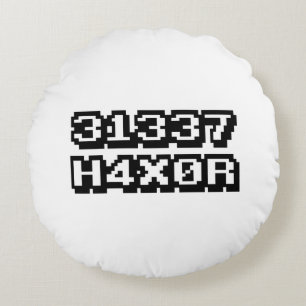31337 H4X0R ROUND CUSHION