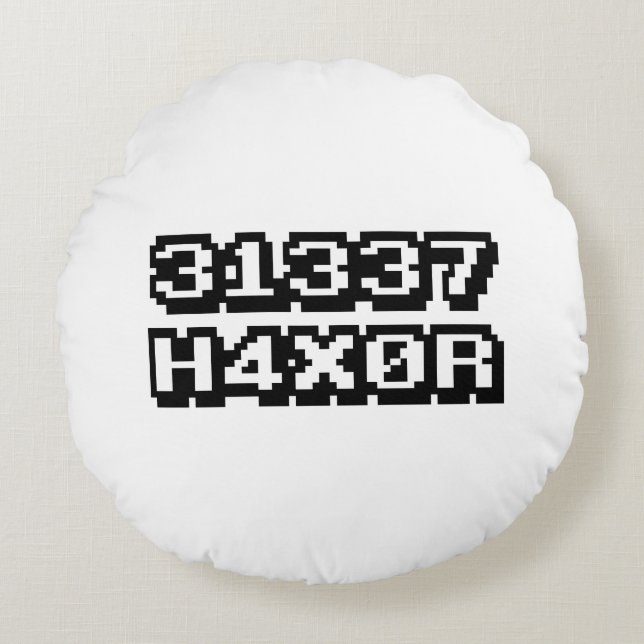 31337 H4X0R ROUND CUSHION (Front)