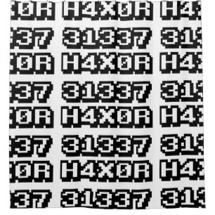31337 H4X0R SHOWER CURTAIN