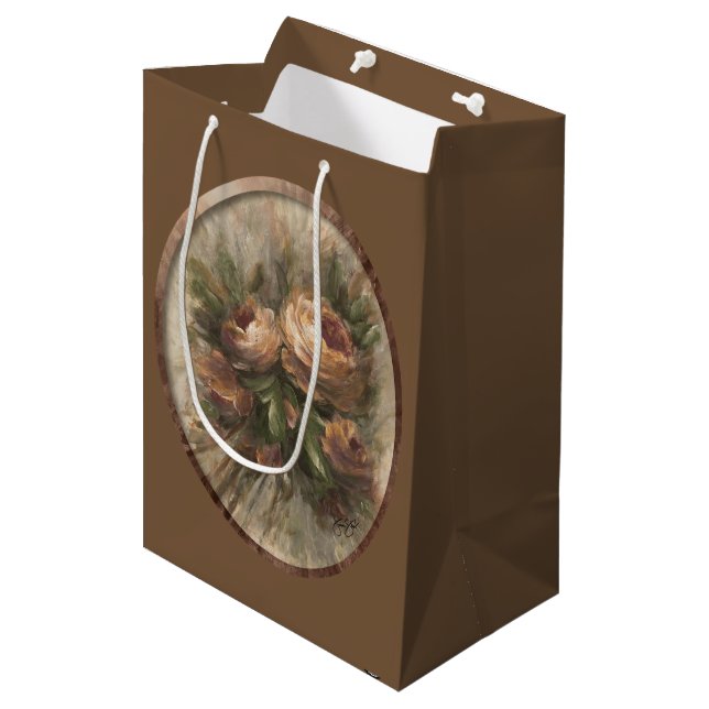 315 Roses Op2 Medium Gift Bag (Front Angled)