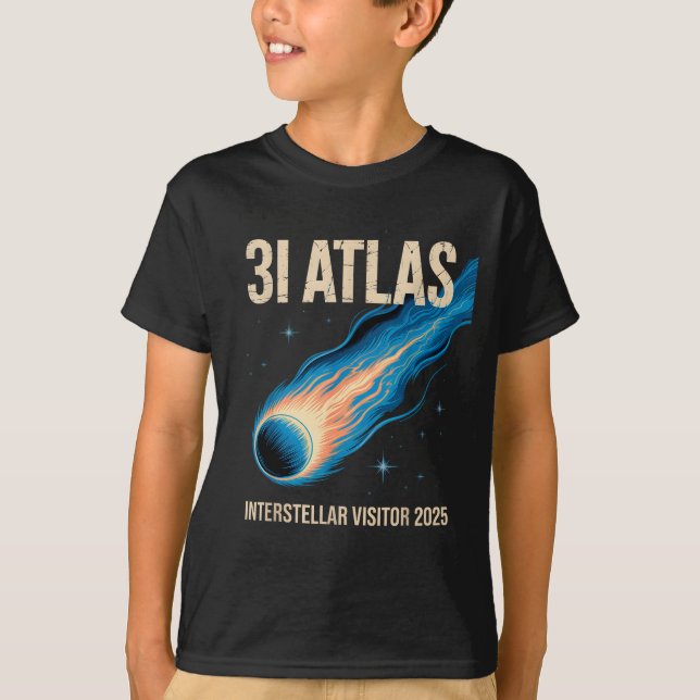 31_atlas Interstellar-style Astronomy Visitor 2025 T-Shirt (Front)