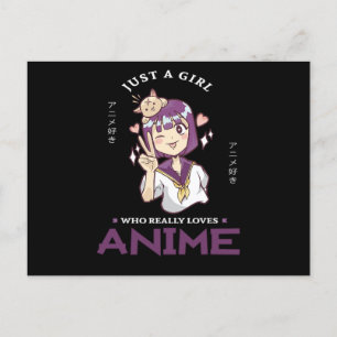 31.Just A Girl Who Really Loves Anime Announcement Postcard