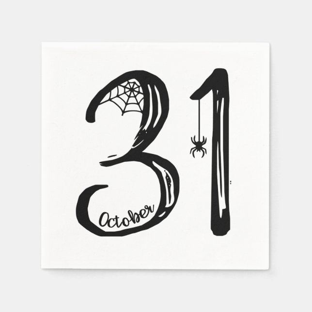 31 of October Spider Web Napkin (Front)