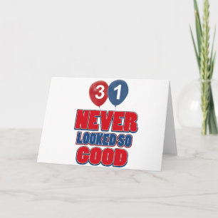 31 year old birthday designs card