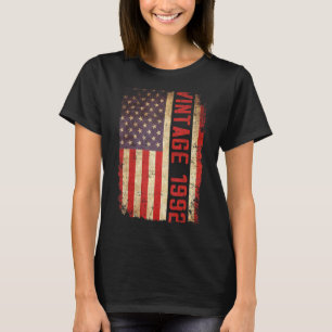 31 Year Old Vintage 1992 American Flag 31th Birth T-Shirt