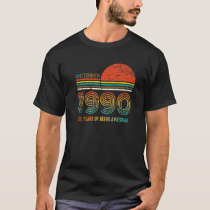 31 Years Old 31St Birthday Decoration Vintage Octo T-Shirt