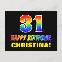31st Birthday: Bold, Fun, Simple, Rainbow 31