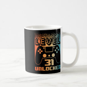 31st Birthday For Men Level 31 Unlocked Gamer 31 Y Coffee Mug