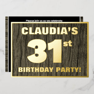 31st Birthday Party: Bold, Faux Wood Grain Pattern
