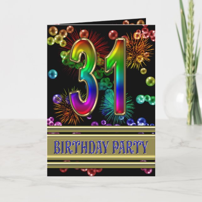 31st Birthday party Invitation (Front)