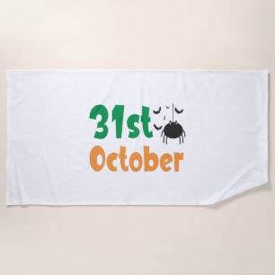 31st October - Halloween Beach Towel