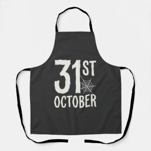 31st October Halloween Spider Web Design Apron