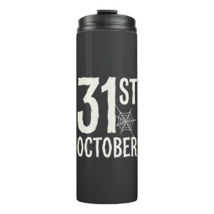 31st October Halloween Spider Web Design Thermal Tumbler