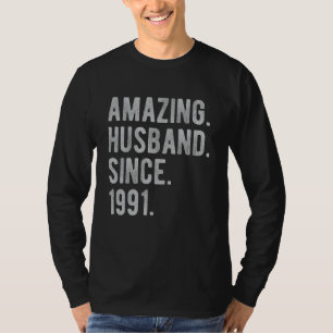31st Wedding Aniversary For Him  Amazing Husband S T-Shirt