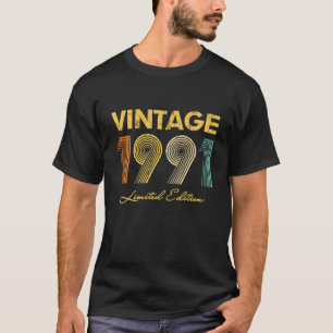 31Th Birthday Gift Idea Vintage 1991 Men Women T-Shirt