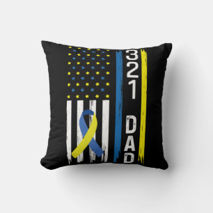 321 Dad Down Syndrome Support Awareness  Cushion