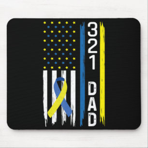 321 Dad Down Syndrome Support Awareness  Mouse Mat