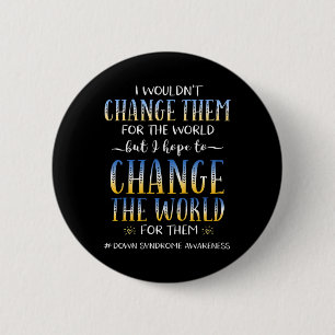 321 Down Syndrome Awareness Gift Advocate Teacher 6 Cm Round Badge