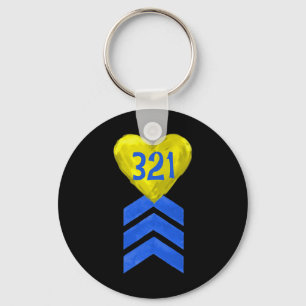 321 Trisomy 21 Down Syndrome Awareness  Key Ring