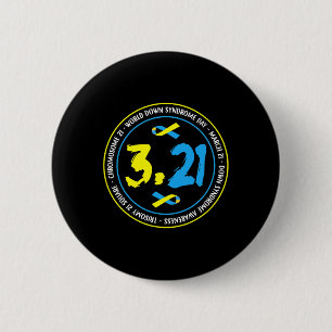 321 World Down Syndrome Awareness 6 Cm Round Badge
