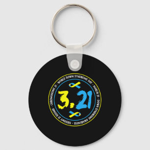 321 World Down Syndrome Awareness for men women ki Key Ring