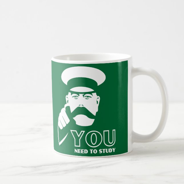 325ml Stirling University student Green coffee mug (Right)