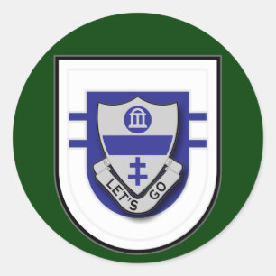 325th Infantry Regiment - 2d Battalion Flash Classic Round Sticker
