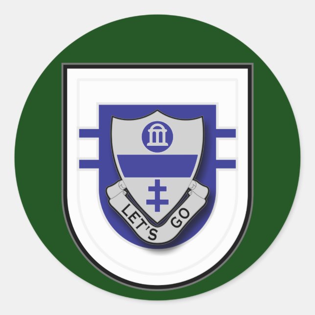 325th Infantry Regiment - 2d Battalion Flash Classic Round Sticker (Front)