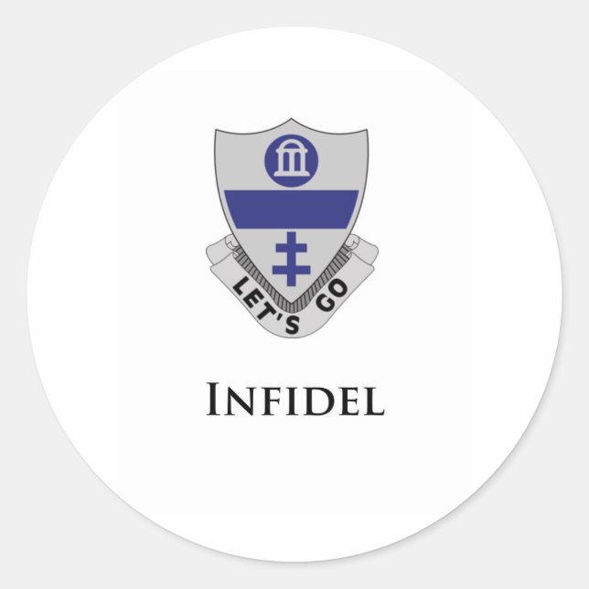 325th PIR- Infidel Classic Round Sticker (Front)